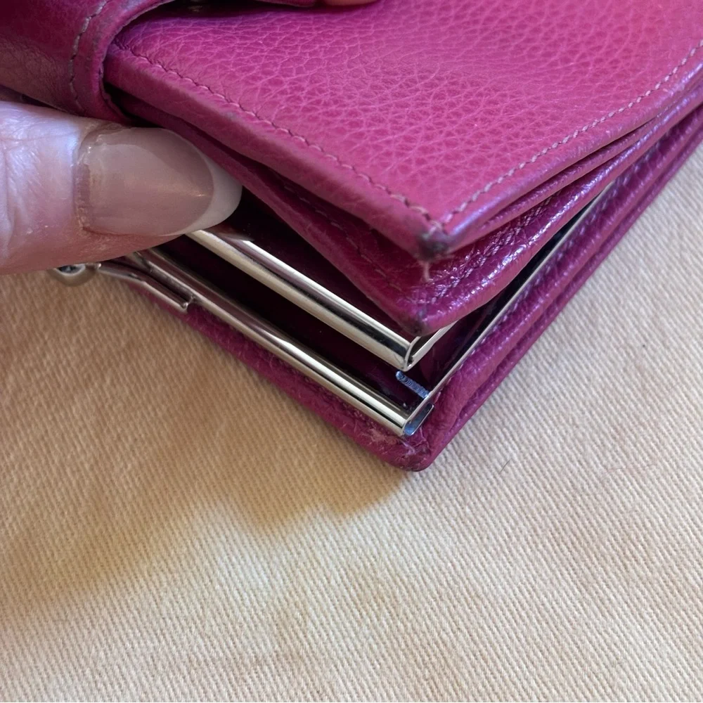 Longchamp Le Foulonné Leather French Wallet RARE COLOR - Picture 10 of 11